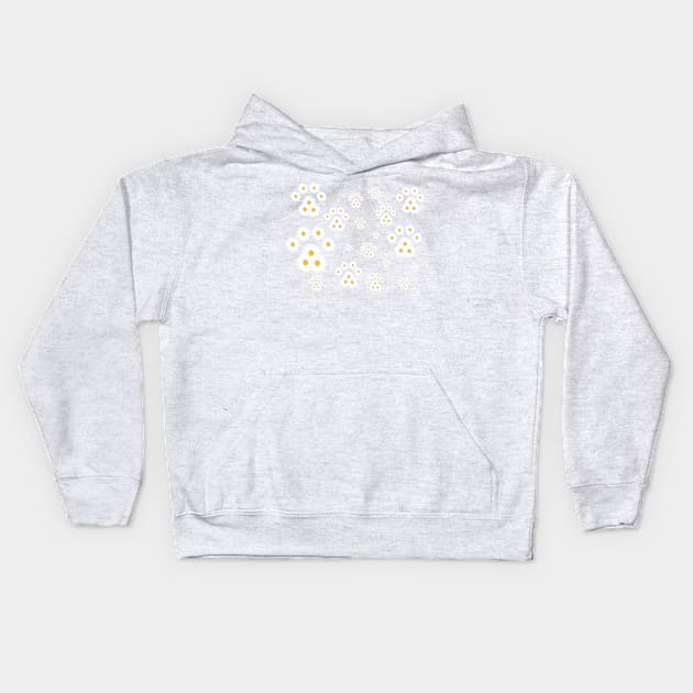 Flower Daisy Pawprint Pattern Kids Hoodie by Art by Deborah Camp